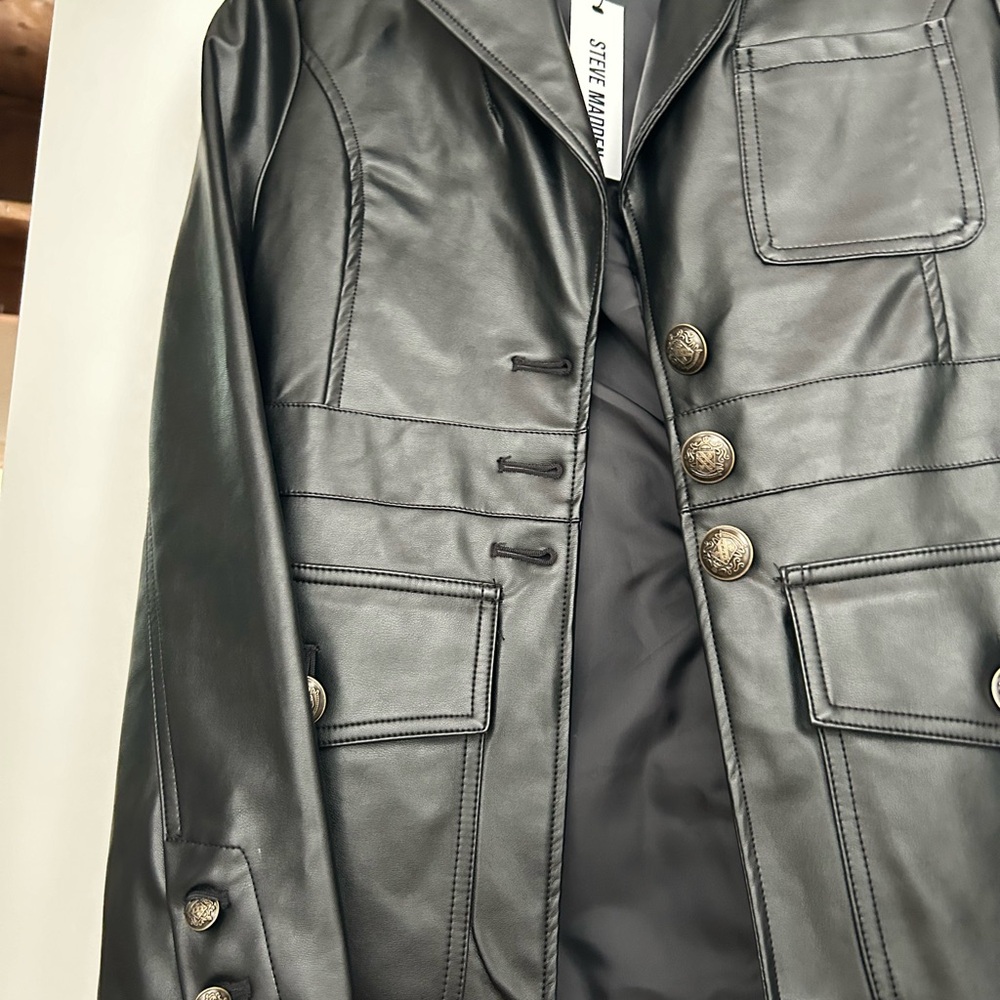 NWT Faux Leather Jacket - Picture 4 of 5